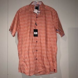 Sloane 044 Mens orange short sleeve button up sz 5